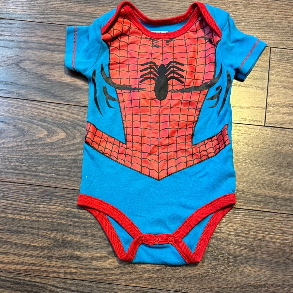 Marvel Red and Blue Spider-Man Kids One Pieces Footies - Picture 3 of 3